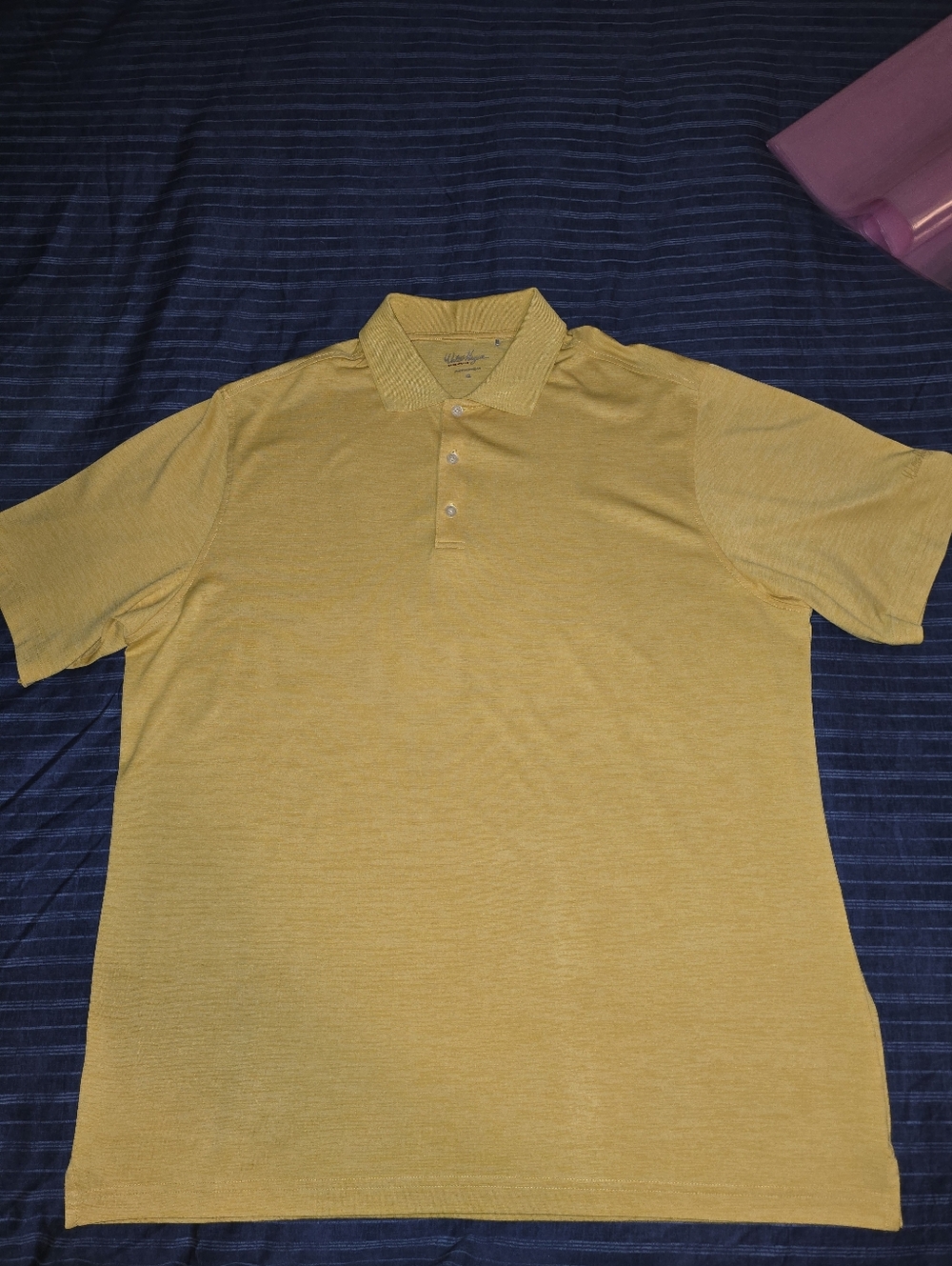 XL - Men's Yellow Polo Shirt with Classic Collar (Clean)